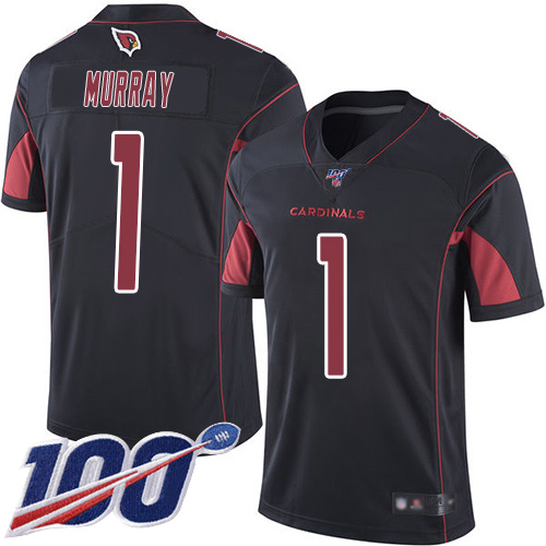 Arizona Cardinals Limited Black Men Kyler Murray Jersey NFL Football #1 100th Season Rush Vapor Untouchable->arizona cardinals->NFL Jersey